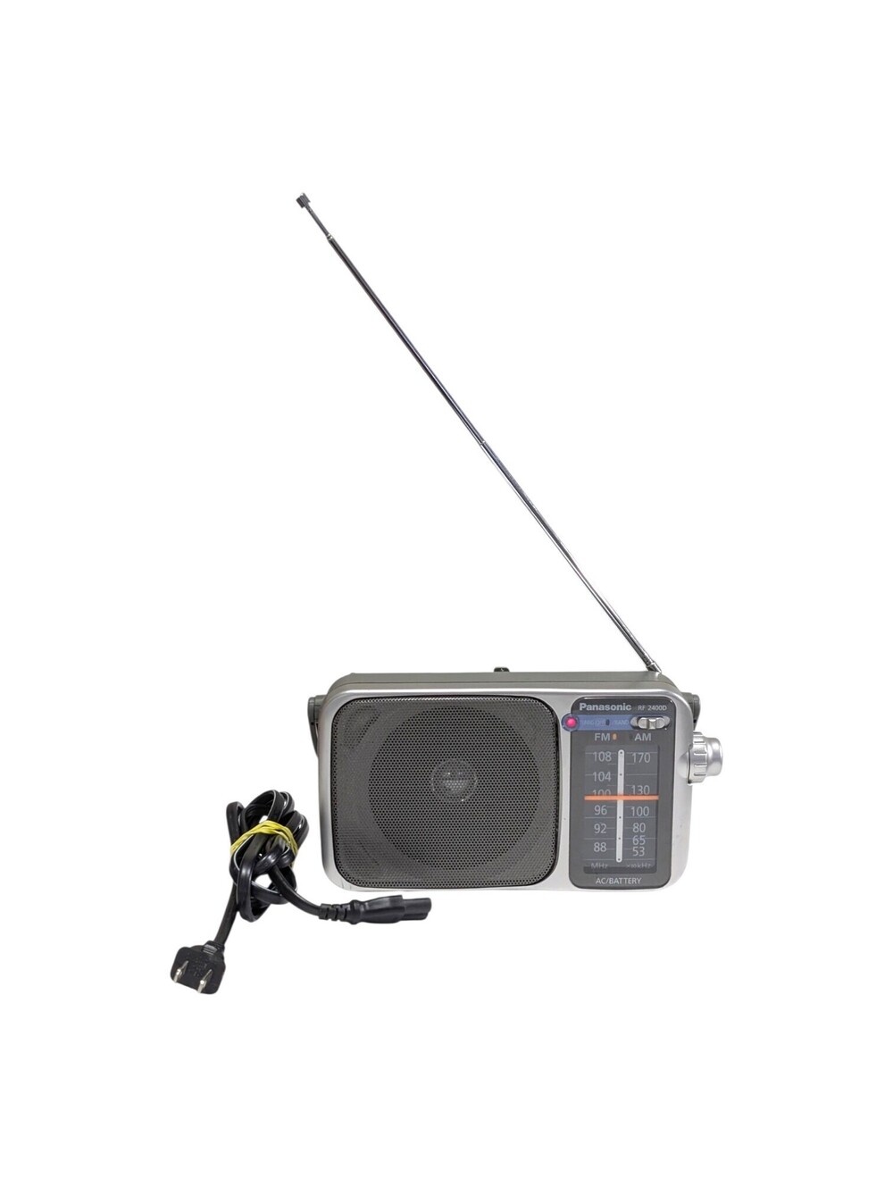 Panasonic RF-2400D Portable AM FM Radio AC Cord Silver Tested